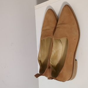Frank & Oak Tan Leather Flat